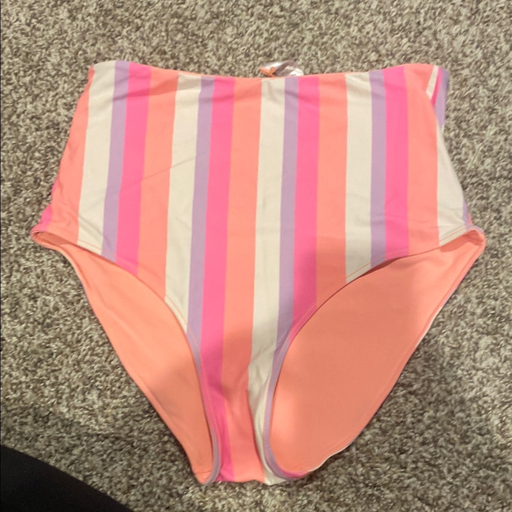 Coral Reef High-Waisted Bikini Bottom